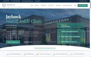 Jayhawk Foot & Ankle Clinic website