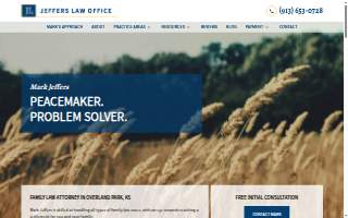 Jeffers Law Office of Shawnee website