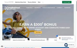 Mainstreet Credit Union of Shawnee website