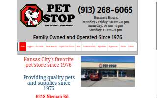 Pet Stop website