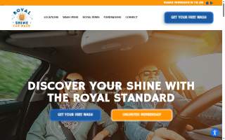 Royal Shine Car Wash website