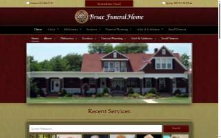 Bruce Funeral Home website