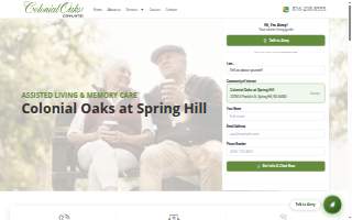Colonial Oaks Senior Living at Spring Hill website