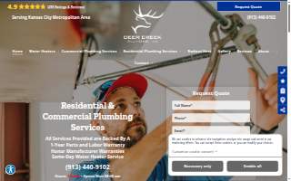 Deer Creek Plumbing Inc website