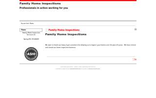 Family Home Inspection Services website