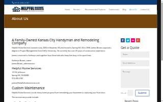 Helpful Home Services website