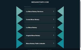 Mesa Notary Professional Services website