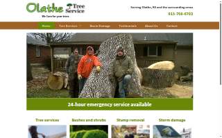 Olathe Tree Services of Spring Hill website