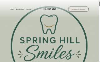 Spring Hill Smiles Dental website