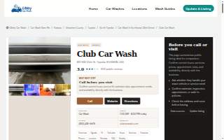 Club Car Wash of Topeka website