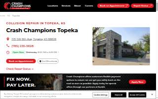 Crash Champions Collision Repair Topeka website