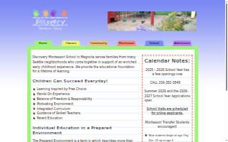 Discovery Montessori School website