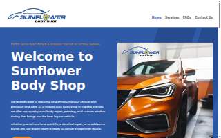 Sunflower Body Shop website