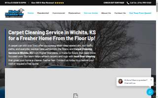 Higher Standards Carpet Cleaning and Restoration website