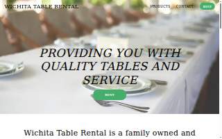 Wichita Table Rental website