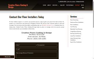 Creative Floors Coating & Design website