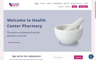 Health Center Pharmacy website