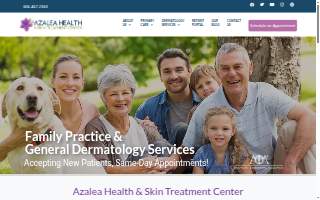 Azalea Health and Skin Treatment Center website