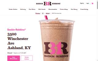 Baskin-Robbins of Ashland website