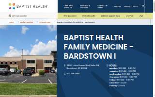 Baptist Health Family Medicine - Bardstown website