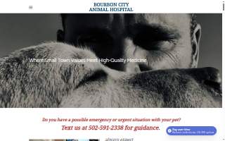 Bourbon City Animal Hospital website