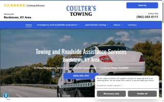 Coulter's Towing website