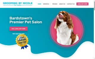 Grooming by Nicole LLC Pet Salon and Hotel website