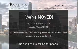 Walton Family Dentistry website