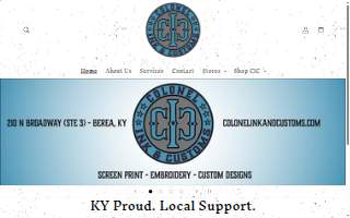 Colonel Ink & Customs website