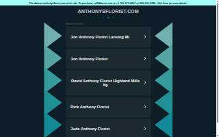 Anthony's Florist and Gifts website