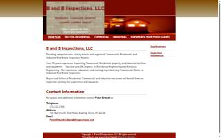 B and B Inspections, LLC website