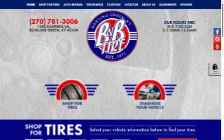 B & B Tire website