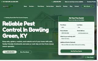 Bowling Green Pest Control website