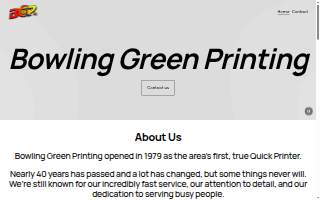 Bowling Green Printing website