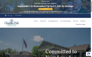 Chandler Park Assisted Living website