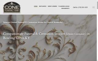 Cone Funeral Home website