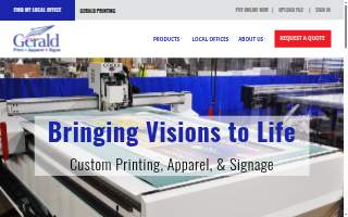Gerald Printing of Bowling Green website