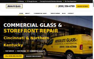 Absolute Glass LLC of Burlington website