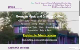 Bowman Music and Creative Outlet website