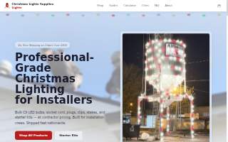 Christmas Lights Supplies and Training website