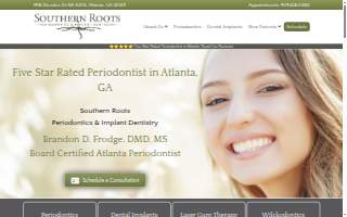 Southern Roots Periodontics of Burlington website