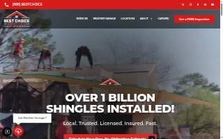 Best Choice Roofing of Covington website