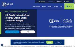 Cove Federal Credit Union website