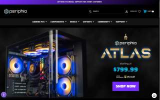 Periphio Gaming Computers website