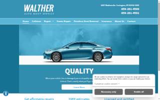 Walther Auto Body website