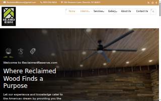 Reclaimed Reserve website