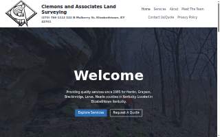 Clemons Land Surveying website