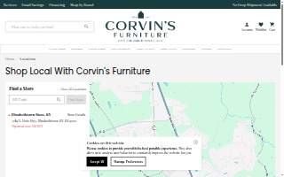 Corvin's Furniture Of Radcliff website