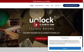 Escape room center website