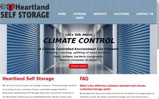 Heartland Self Storage website